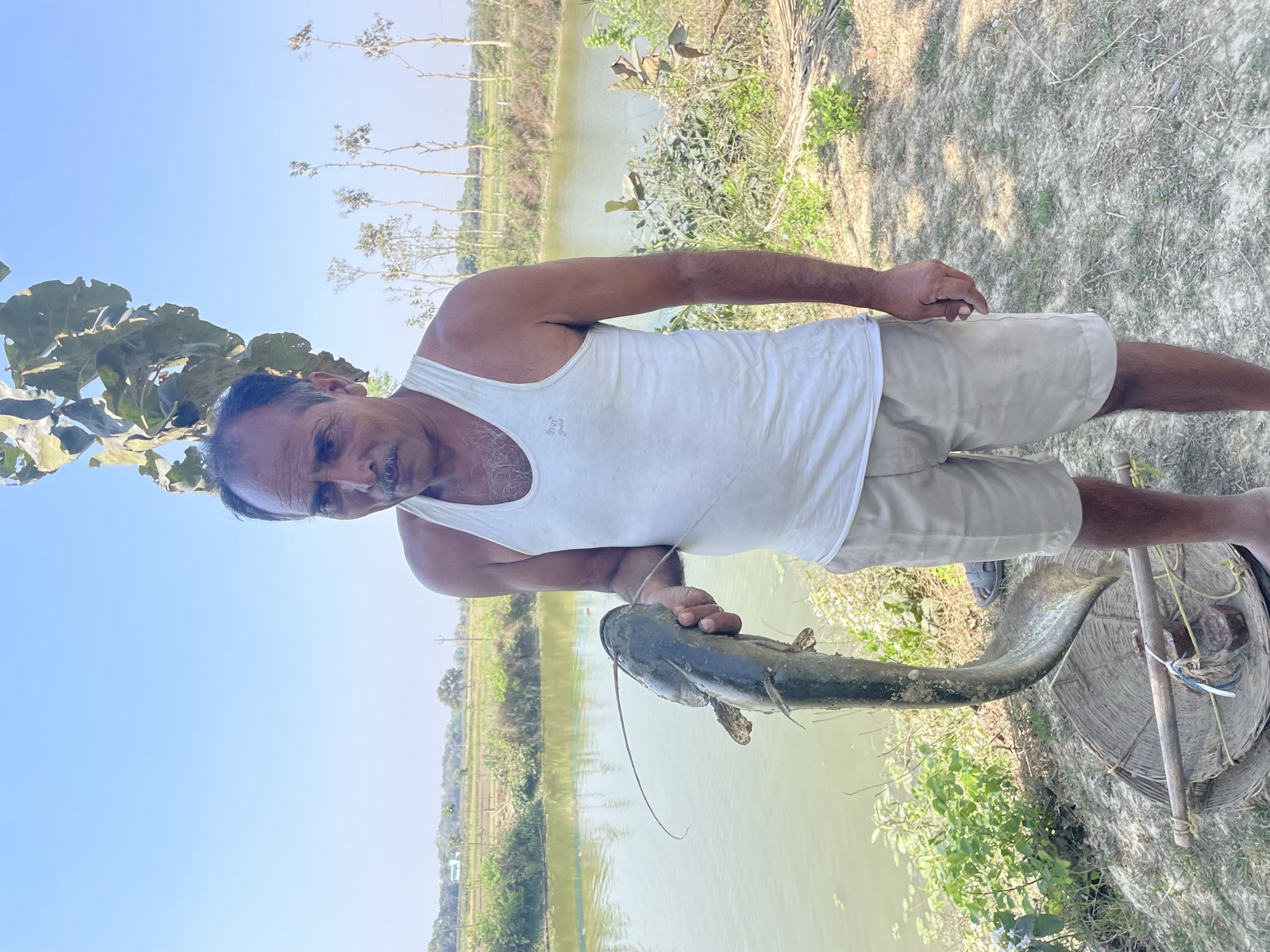 A fresh catch from the pond
